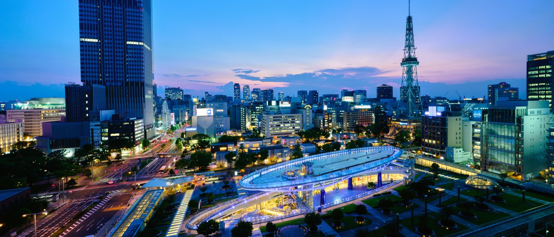 オアシス21の夜景画像