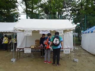 写真：謎解きゲームスタートゴール地点の様子