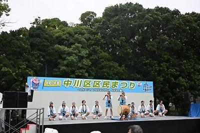 写真：太鼓演奏の様子