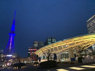 写真：中部電力 MIRAI TOWERのライトアップ2