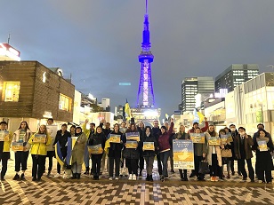 写真：募金活動