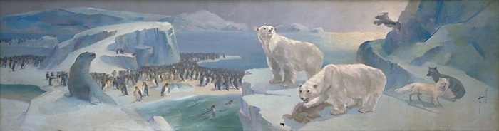 写真:太田三郎の東山動物園猛獣画廊壁画