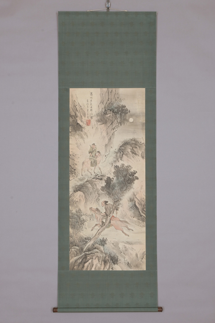 写真：横井金谷により描かれた「韓信図」の修復