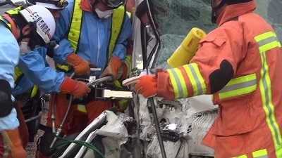 写真:消防活動の様子