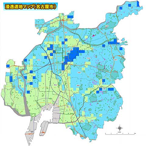 地図:浸透適地マップ(名古屋市)