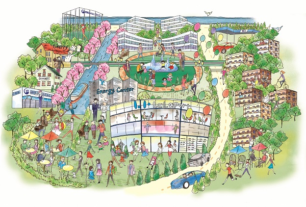 イラスト:みなとアクルス開発事業のイメージ図