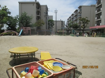 写真:旧本地第二保育園の園庭です。