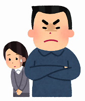 イラスト:ケンカしているおや