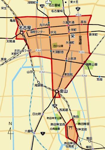 地図：重点整備区域