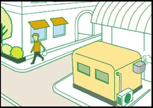 イラスト：屋外分煙施設（コンテナ型）