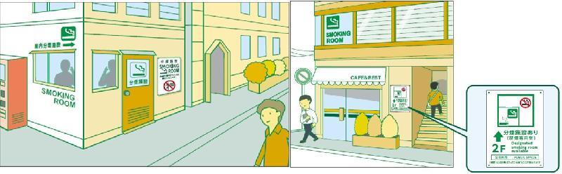 イラスト：屋内分煙施設2