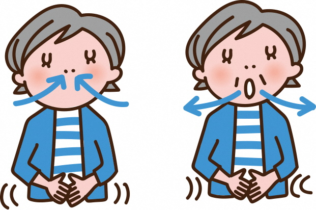 呼吸の運動のイラスト