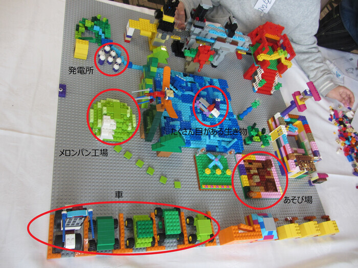 写真：レゴで作られた「住みやすいまち」