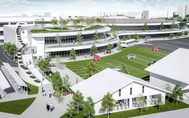 イラスト：複合商業施設のイメージ