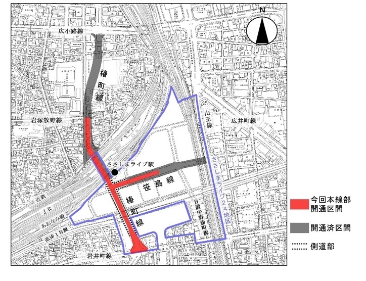 地図：開通区間2