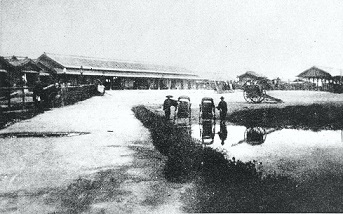 写真：1886年（明治19年）初代名古屋駅開業当時
