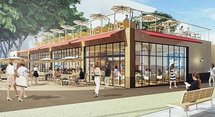 イラスト：収益施設　イメージパース