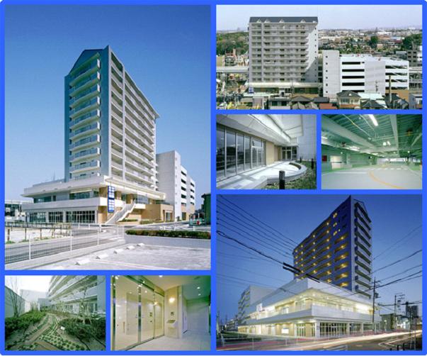 写真:D棟の概観及び共用部