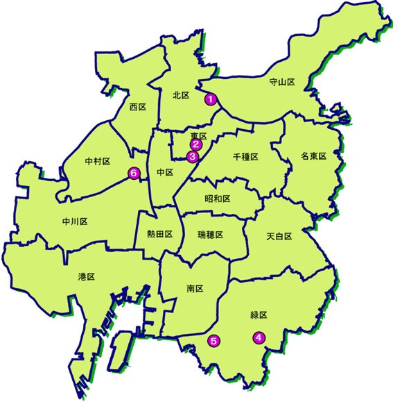 地図:公共団体施行土地区画整理事業位置図