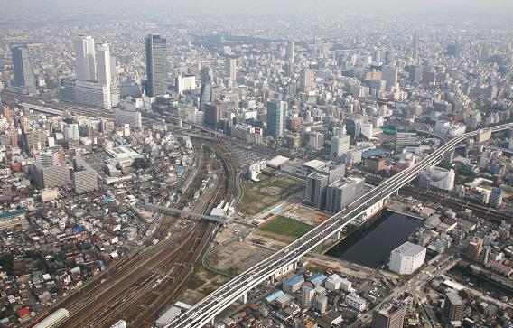 写真：ささしまライブ24地区の上空からの様子