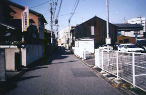 写真：区画道路の整備前