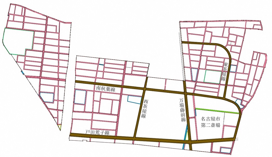 地図:茶屋新田地区の概要図
