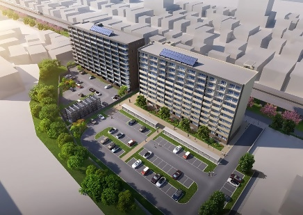 イラスト:イメージパース(南東・鳥瞰)