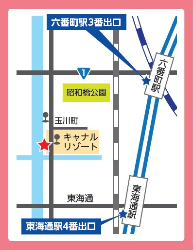 キャナルリゾート乗船場地図