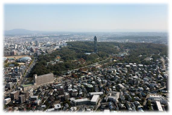 写真：上空からの東山公園周辺