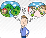 考える人のイラスト