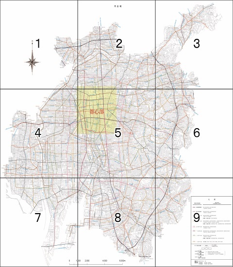 イラスト：名古屋市一般交通量概況の全体図