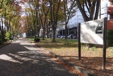 写真:葉場公園の銘板
