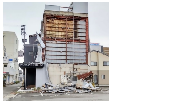 写真：倒壊した建物1