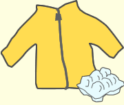 イラスト:衣類、卵パック