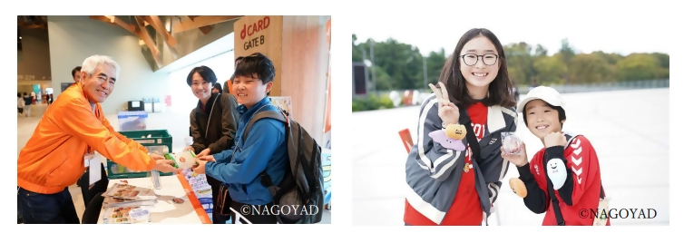 名古屋ダイヤモンドドルフィンズでのフードドライブの写真