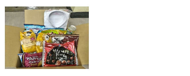 写真:守山図書館で集まった食品の写真