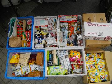 写真：フードドライブで集まった食品