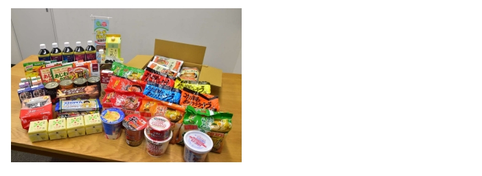 VTホールディングス株式会社で集まった食品の写真