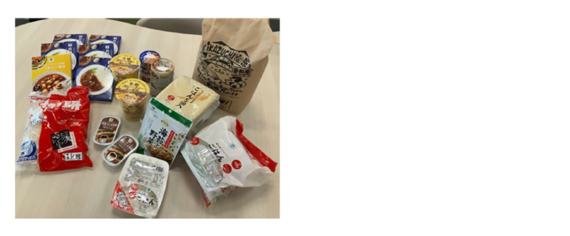 リコージャパンのフードドライブで集まった食品の写真
