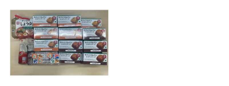 トヨタ自動車株式会社カスタマーファースト推進本部で集まった食品の写真