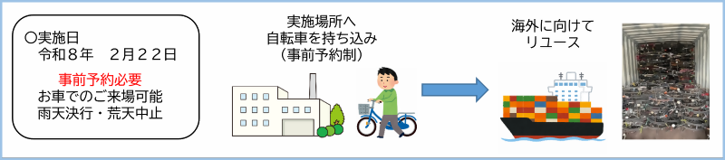 イラスト：自転車のイベント日等のお知らせ