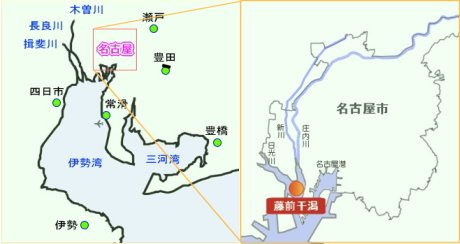 地図：藤前干潟の位置