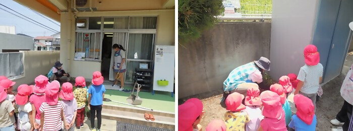 写真:植樹の様子(社会福祉法人志の波会たかばり北保育園)