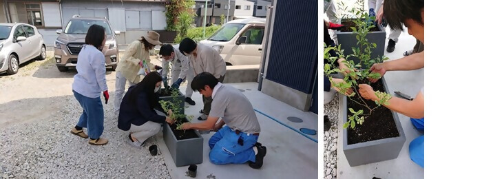 写真：植樹の様子（ノザキ株式会社）