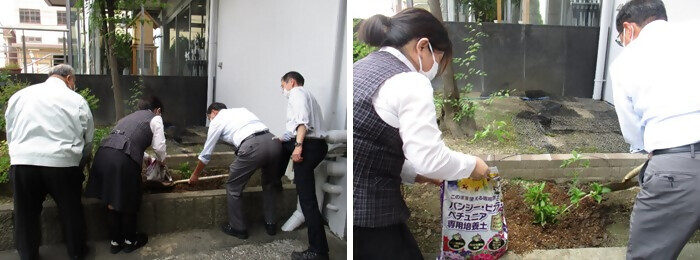 写真:植樹の様子(リサイクルテック・ジャパン株式会社)