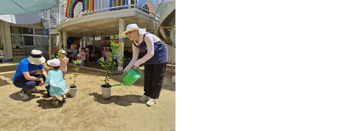 植樹の写真（すずらん幼児園）