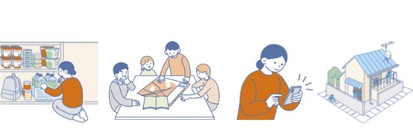 イラスト:事前の風水害対策