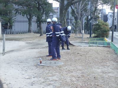 写真:防火水槽上部