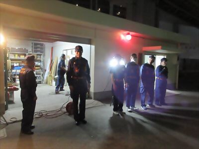 写真:六反消防団 整列