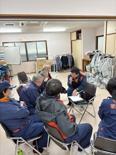 写真:令和7年度震災対応連携訓練発表会の事前説明の様子